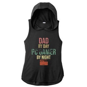 Dad By Day PC Gamer By Night - Gift for gaming Dads Ladies PosiCharge Tri-Blend Wicking Draft Hoodie Tank