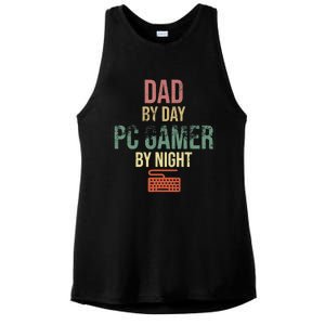 Dad By Day PC Gamer By Night - Gift for gaming Dads Ladies PosiCharge Tri-Blend Wicking Tank