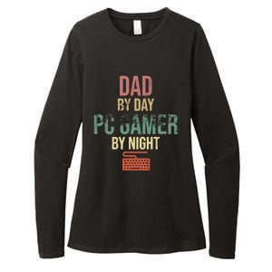 Dad By Day PC Gamer By Night - Gift for gaming Dads Womens CVC Long Sleeve Shirt