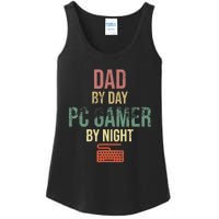 Dad By Day PC Gamer By Night - Gift for gaming Dads Ladies Essential Tank