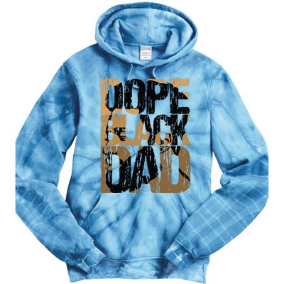 Dope Black Dad Juneteenth Black History Month Pride Fathers Tie Dye Hoodie