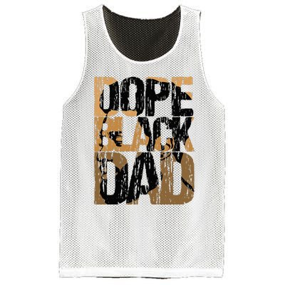 Dope Black Dad Juneteenth Black History Month Pride Fathers Mesh Reversible Basketball Jersey Tank