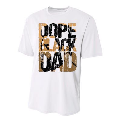 Dope Black Dad Juneteenth Black History Month Pride Fathers Performance Sprint T-Shirt