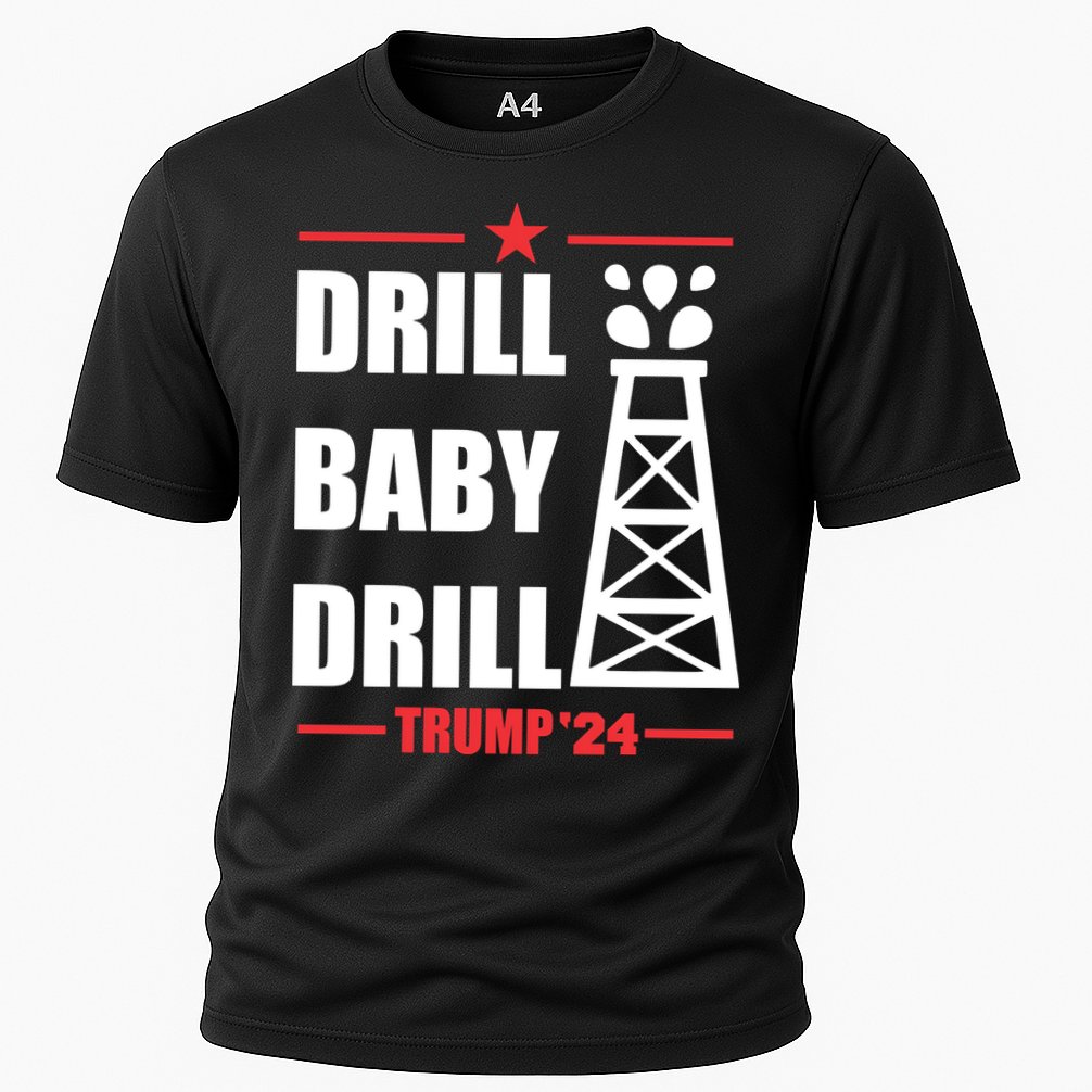 Drill Baby Drill Trump 24 Drill Baby Drill Trump 24 Donald Trump Cooling Performance Crew T-Shirt