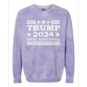 Drill Baby Drill Trump 2024 President Election Republicans Colorblast Crewneck Sweatshirt