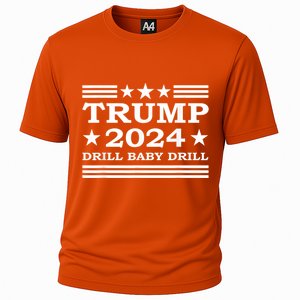 Drill Baby Drill Trump 2024 President Election Republicans Cooling Performance Crew T-Shirt