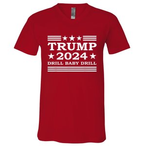 Drill Baby Drill Trump 2024 President Election Republicans V-Neck T-Shirt