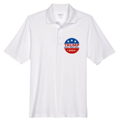 Drill Baby Drill Trump 2024 President Election Republicans Men's Origin Performance Pique Polo