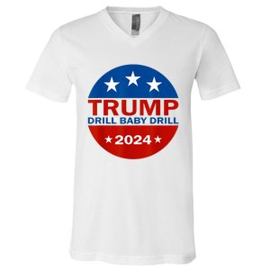 Drill Baby Drill Trump 2024 President Election Republicans V-Neck T-Shirt