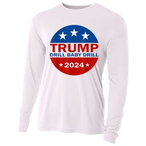 Drill Baby Drill Trump 2024 President Election Republicans Cooling Performance Long Sleeve Crew