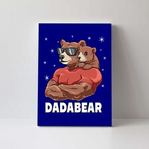 Dadabear Bear Dad And Papa Fathers Day Daddy Great Gift Canvas