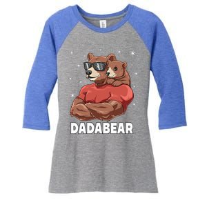 Dadabear Bear Dad And Papa Fathers Day Daddy Great Gift Women's Tri-Blend 3/4-Sleeve Raglan Shirt