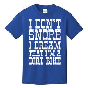 Dirt Bike Dad Funny Motocross Dont Snore Motorcycle Grandpa Gift Kids T-Shirt