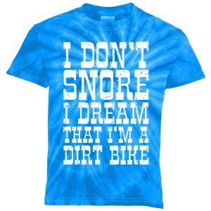 Dirt Bike Dad Funny Motocross Dont Snore Motorcycle Grandpa Gift Kids Tie-Dye T-Shirt