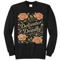 Delicate But Deadly Coquette Skullcore Aesthetic Sweatshirt