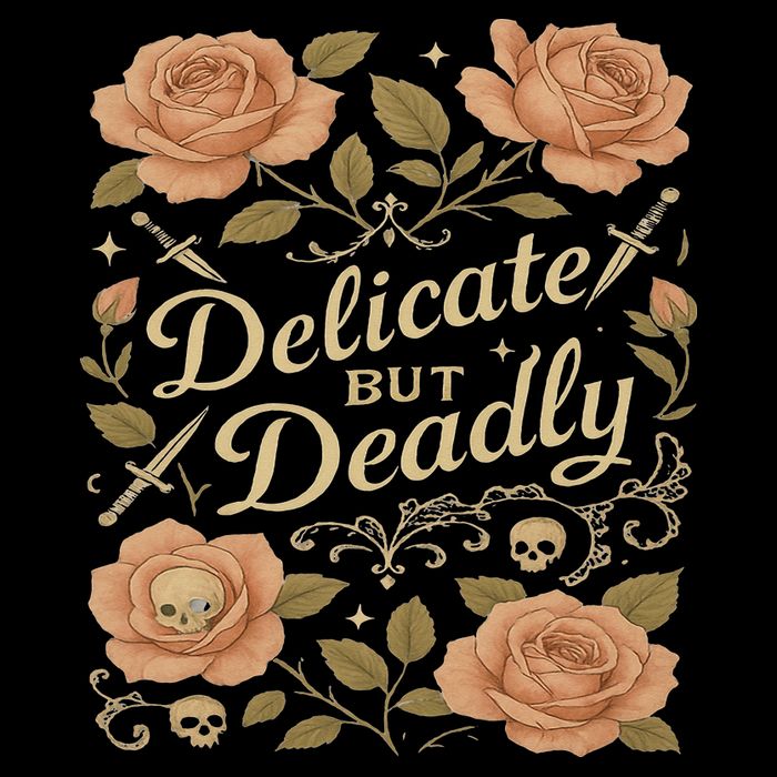 Delicate But Deadly Coquette Skullcore Aesthetic Sweatshirt