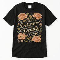 Delicate But Deadly Coquette Skullcore Aesthetic Tall T-Shirt
