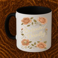 Delicate But Deadly Coquette Skullcore Aesthetic Mug