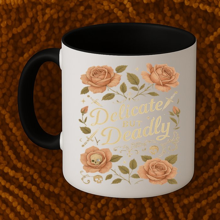 Delicate But Deadly Coquette Skullcore Aesthetic Mug