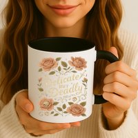 Delicate But Deadly Coquette Skullcore Aesthetic Mug