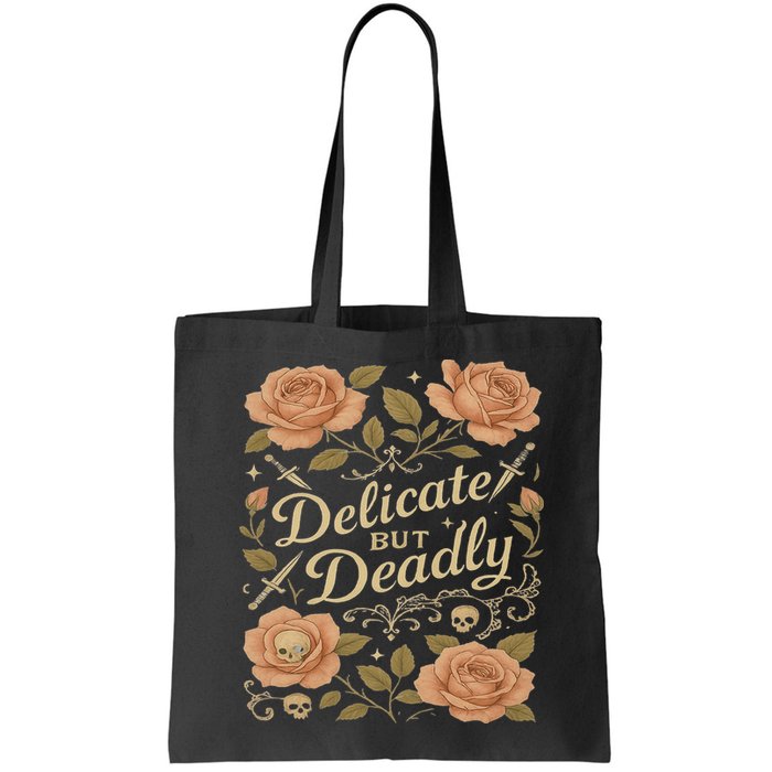 Delicate But Deadly Coquette Skullcore Aesthetic Bag