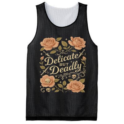 Delicate But Deadly Coquette Skullcore Aesthetic Mesh Reversible Basketball Jersey Tank