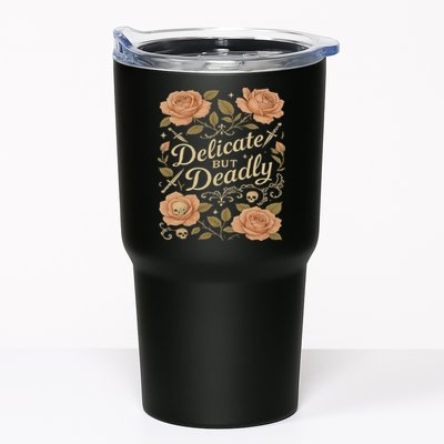 Delicate But Deadly Coquette Skullcore Aesthetic Tumbler