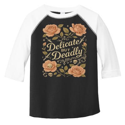 Delicate But Deadly Coquette Skullcore Aesthetic Toddler Fine Jersey T-Shirt