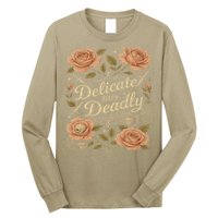 Delicate But Deadly Coquette Skullcore Aesthetic Long Sleeve Shirt