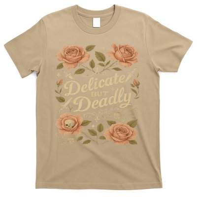 Delicate But Deadly Coquette Skullcore Aesthetic T-Shirt