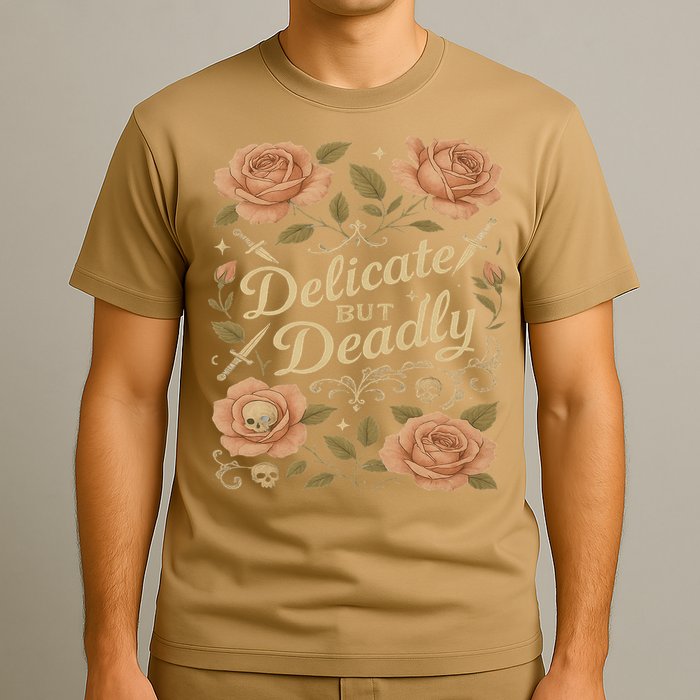 Delicate But Deadly Coquette Skullcore Aesthetic T-Shirt