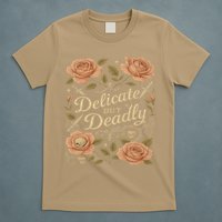 Delicate But Deadly Coquette Skullcore Aesthetic T-Shirt