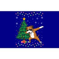 Dabbing Boxer Dog Xmas Tree Lights Ugly Christmas Gift Bumper Sticker