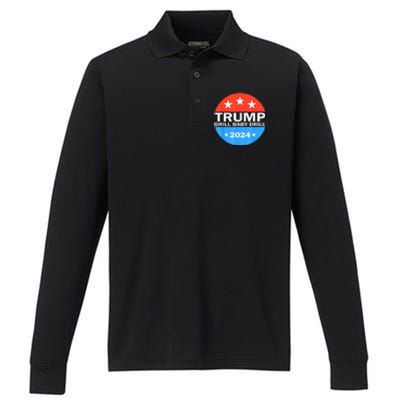 Drill Baby Drill Trump 2024 President Election Republicans Performance Long Sleeve Polo