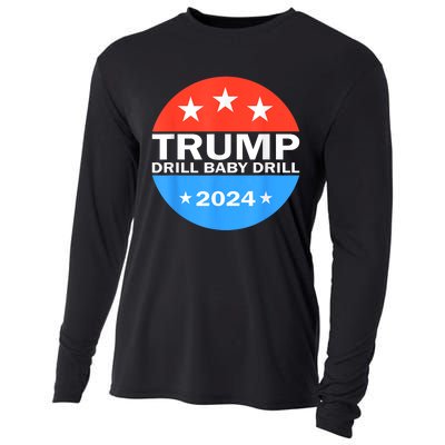 Drill Baby Drill Trump 2024 President Election Republicans Cooling Performance Long Sleeve Crew