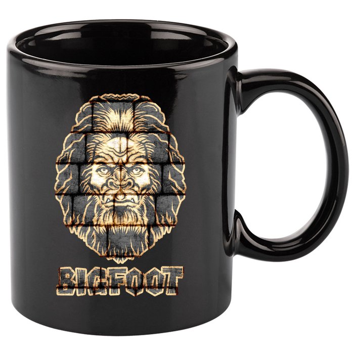 Distressed Bigfoot 11oz C Handle Ceramic Mug