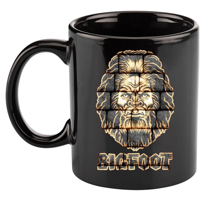 Distressed Bigfoot 11oz C Handle Ceramic Mug
