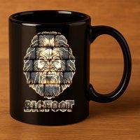 Distressed Bigfoot 11oz C Handle Ceramic Mug