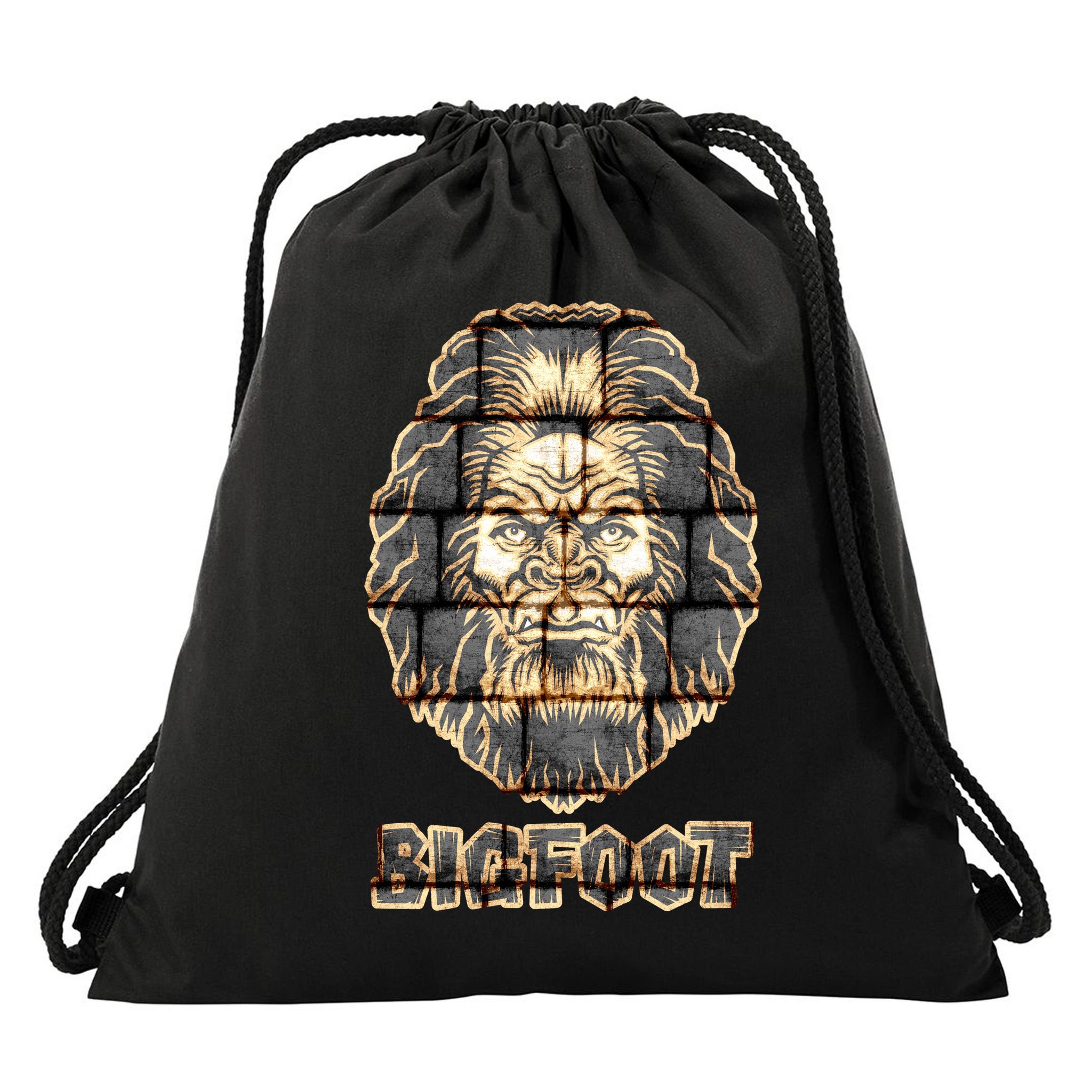 Distressed Bigfoot Drawstring Bag