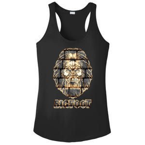 Distressed Bigfoot Ladies PosiCharge Competitor Racerback Tank