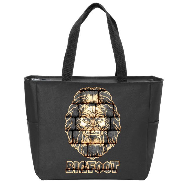 Distressed Bigfoot Zip Tote Bag