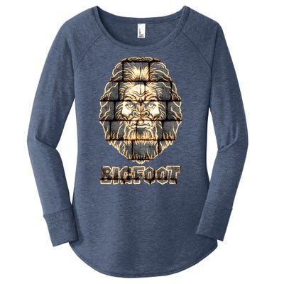 Distressed Bigfoot Women's Perfect Tri Tunic Long Sleeve Shirt