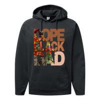 Dope Black Dad Juneteenth Black History Month Pride Fathers Performance Fleece Hoodie