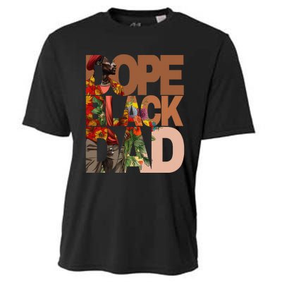 Dope Black Dad Juneteenth Black History Month Pride Fathers Cooling Performance Crew T-Shirt