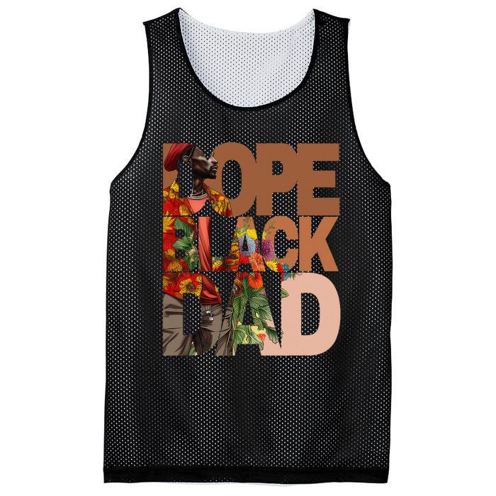 Dope Black Dad Juneteenth Black History Month Pride Fathers Mesh Reversible Basketball Jersey Tank