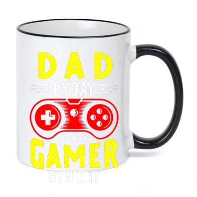 Dad By Day Gamer By Night T 11oz Black Color Changing Mug