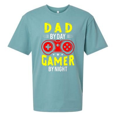 Dad By Day Gamer By Night T Sueded Cloud Jersey T-Shirt