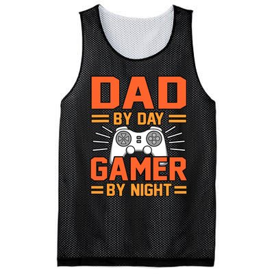 Dad By Day Gamer By Night Father’s Day Daddy Father Graphic Mesh Reversible Basketball Jersey Tank