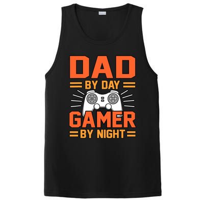 Dad By Day Gamer By Night Father’s Day Daddy Father Graphic PosiCharge Competitor Tank