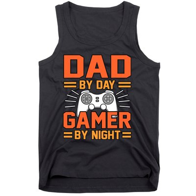 Dad By Day Gamer By Night Father’s Day Daddy Father Graphic Tank Top